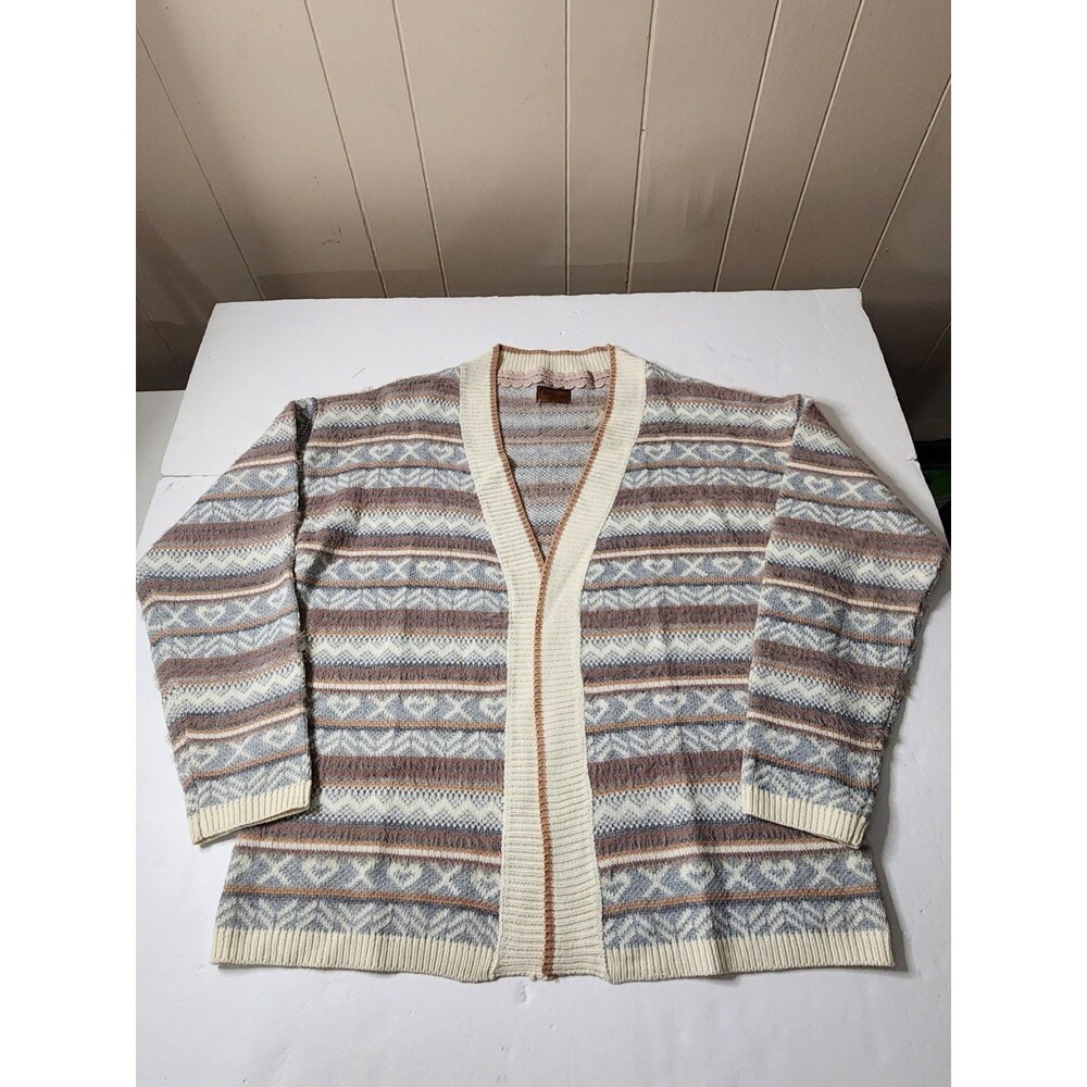 Pol Cardigan Sweater Womens Small Vintage Style Fair Isle Patterns Grandmacore